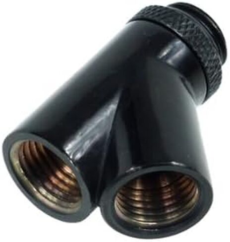 Alphacool 17063 HF Y-45° Connector - G1/4 revolvable - 2X Inner- 1x Outer Thread - Deep Black Water Cooling Fittings in Saudi Arabia