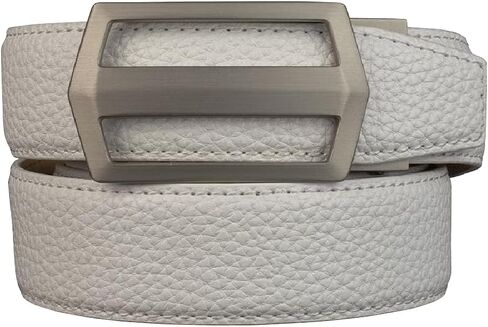 Men's Belt, Nexbelt Ratchet Leather Texture Classic Colour Pitch Black V.4 Golf Belt in Kuwait