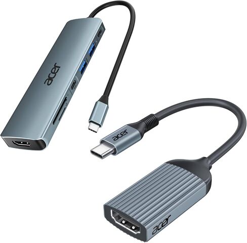 Acer 7 in 1 USB C Hub Bundle with USB C to HDMI Adapter 4K@60Hz in Saudi Arabia