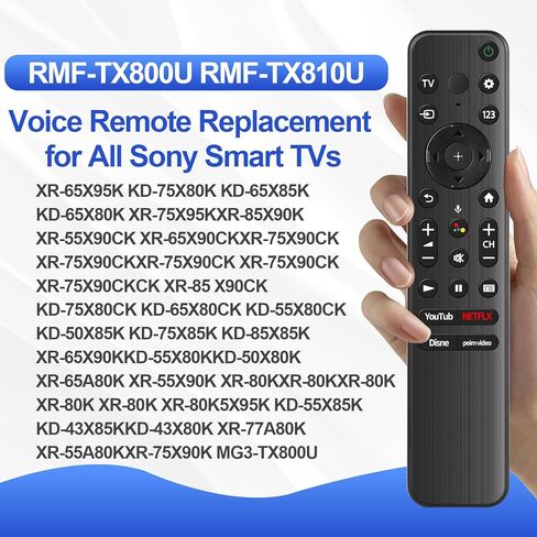 RMF-TX800U استبدال TV Voice Control لـ Sony 4K 8K LED Ultra HD Bravia XR A80K X85K X80K X95K X90K Series TVS-2022 Model in Kuwait