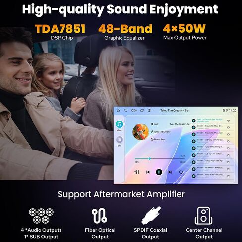 JOYING Car Radio for Toyota Tacoma 2005-2015 Android 13 Car Stereo 9 Inch Head Unit with Carplay & Android Auto, Mirror Link, GPS Navigation, Bluetooth, Volume Knob(JY-TT187N8) in Saudi Arabia