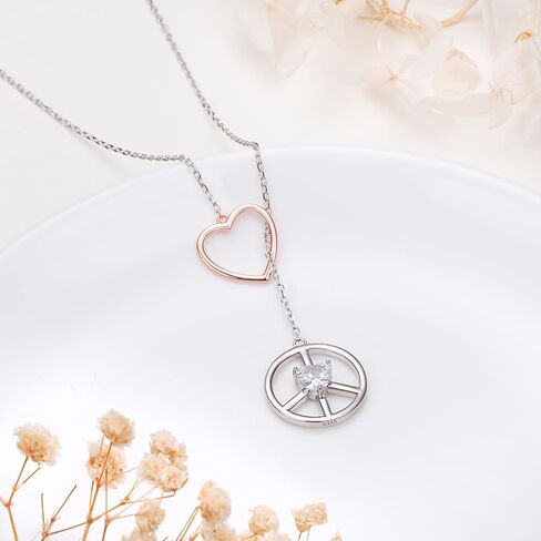 Long Necklace 925 Sterling Silver Adjustable Y Shaped Lariat Chain Necklace for Women Teen Girls in Saudi Arabia