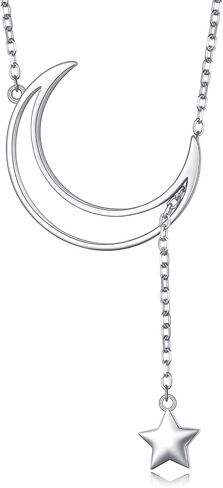 Long Necklace 925 Sterling Silver Adjustable Y Shaped Lariat Chain Necklace for Women Teen Girls in Saudi Arabia