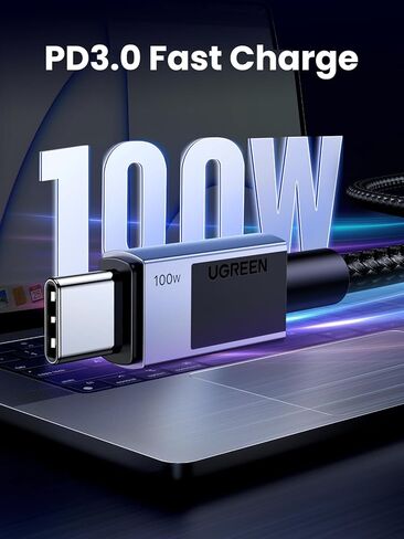 UGREEN 7-in-1 USB C Hub Bundle with 3.3FT 100W USB C to USB C Cable Fast Charging, Type C Cord USB C Charger Cable Compatible with iPhone 15/15 Pro/15 Pro Max, Galaxy S24/S23 in Saudi Arabia