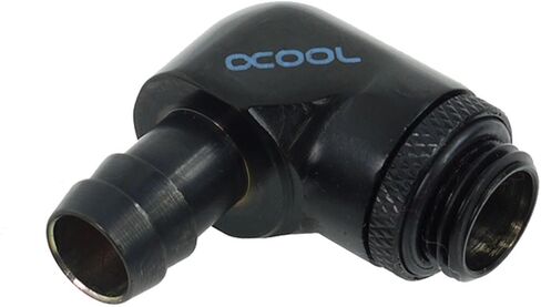 Alphacool 3/8" (10mm) 90 Revolvable Barbed Fitting with O-Ring - Black (17136) - Desktop Computer Water Cooling Fitting - Compatible with Desktop, Graphic Cards in Saudi Arabia