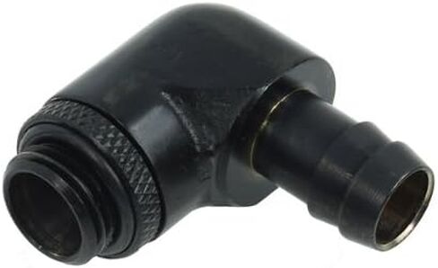 Alphacool 3/8" (10mm) 90 Revolvable Barbed Fitting with O-Ring - Black (17136) - Desktop Computer Water Cooling Fitting - Compatible with Desktop, Graphic Cards in Saudi Arabia