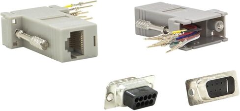 DB9 Male to RJ45 Jack Modular Adapter - Gray in Saudi Arabia