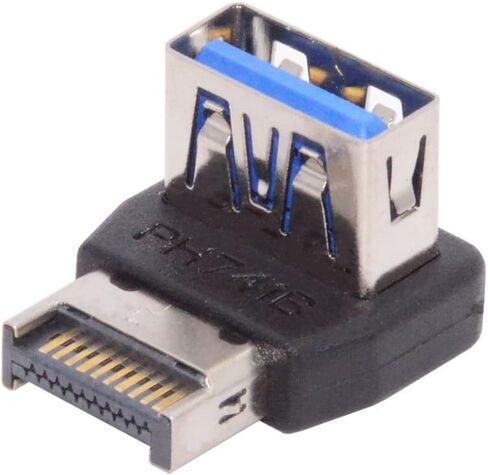 Chenyang USB 3.1 رأس اللوحة الأمامية ذكر إلى USB 3.0 أنثى 90 درجة أعلى بزاوية محول توسيع ميناء اللوحة الأم الزاوية in Kuwait