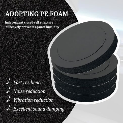 4PCS Speaker Foam Pads,Universal 6.5" Speaker Baffle of Car Audio Accessories for Enhancing Sound Quality,Self Adhesive High Rebound PE Foam Speaker Rings 6.5" in Kuwait
