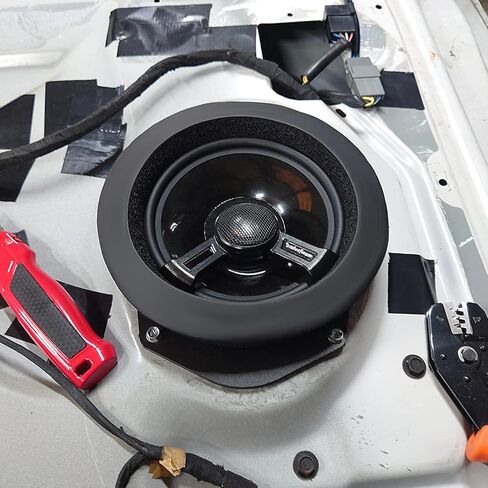 4PCS Speaker Foam Pads,Universal 6.5" Speaker Baffle of Car Audio Accessories for Enhancing Sound Quality,Self Adhesive High Rebound PE Foam Speaker Rings 6.5" in Kuwait