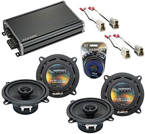 Harmony Audio Compatible with Mazda RX7 1986-1989 OEM Speaker Replacement Bundle (2) HA-R5 & CXA360.4 Amplifier in Kuwait