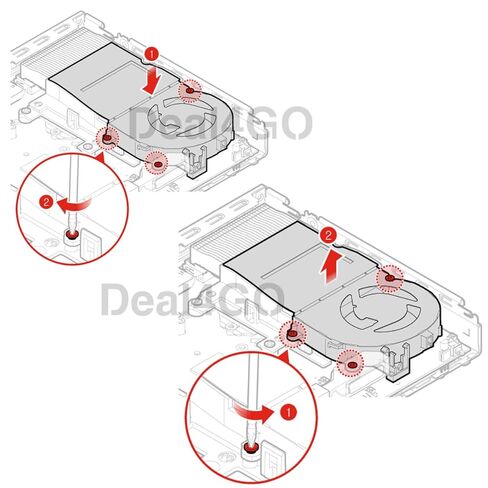 35W CPU مروحة مروحة الألومنيوم الترحيل الحراري 01mn630 استبدال Lenovo ThinkCentre M910Q M710Q M910X Tiny 4 سطح مكتب in Kuwait