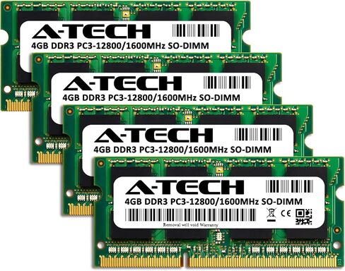A-Tech 32GB (4x8GB) DDR3L 1600 MHz SODIMM PC3L-12800 (PC3-12800) CL11 DDR3 2RX8 in Saudi Arabia