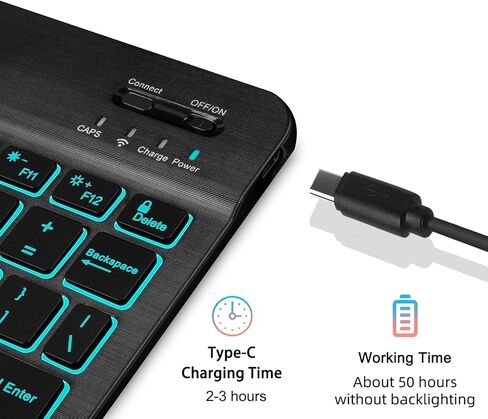Detachable Wireless Bluetooth Touchpad Keyboard Case for Honor Pad X9 11.5-inch 2023, Folio Case with Mouse (Black Case,Touch Keyboard) in Saudi Arabia
