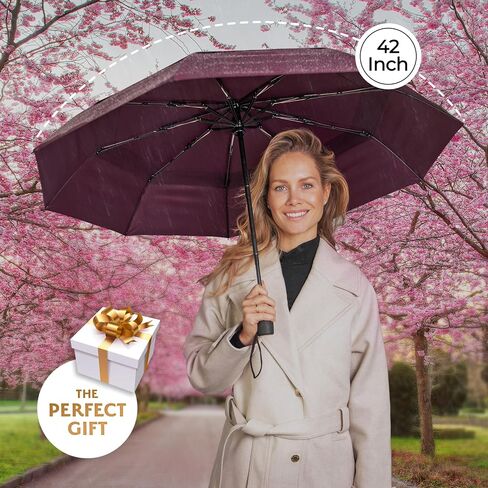 TUMELLA UltraV7 Umbrella, Windproof Travel Umbrella [Superior, Beautiful, Light & Unbreakable], 2024 Anti-Flip & Ultra-Flex Tech, Compact in Saudi Arabia