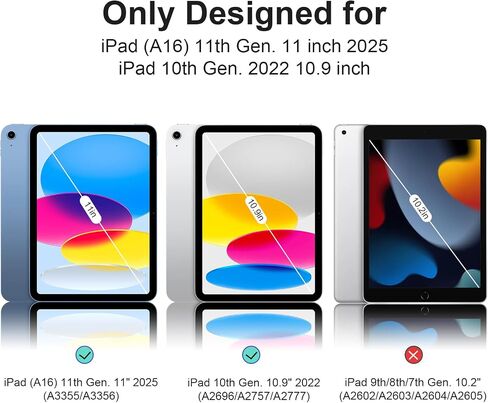 بالنسبة إلى iPad (A16) الجيل الحادي عشر 11 بوصة 2025 ، جيل iPad العاشر 10.9 بوصة 2022 ، حالة قذيفة متتالية من أجهزة الكمبيوتر المصابة بالكمبيوتر الصلب مع قشرة الاستيقاظ/النوم التلقائي ، غطاء حامل ثلاثي ذكي ، شوفان القهوة in Kuwait