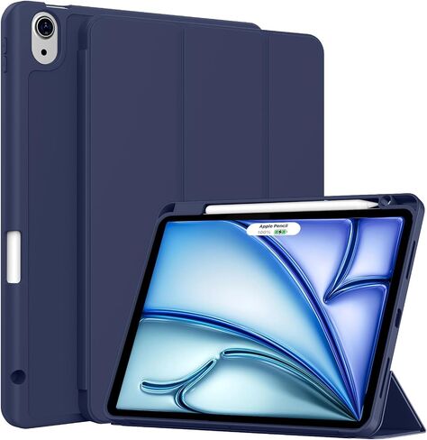 حالة لجهاز iPad Air 11 بوصة M3/M2 (2025/2024) ، iPad Air 5/4 (2022/2020 5th/4th Generation 10.9 inch) مع حامل قلم رصاص ، معرف دعم ناعم لللمس ، و Slim Soft Back. in Kuwait