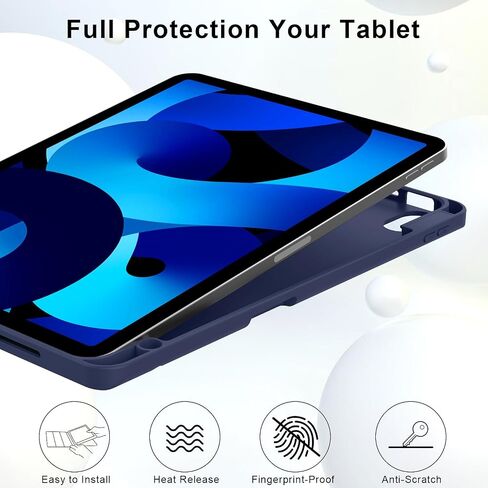 حالة لجهاز iPad Air 11 بوصة M3/M2 (2025/2024) ، iPad Air 5/4 (2022/2020 5th/4th Generation 10.9 inch) مع حامل قلم رصاص ، معرف دعم ناعم لللمس ، و Slim Soft Back. in Kuwait