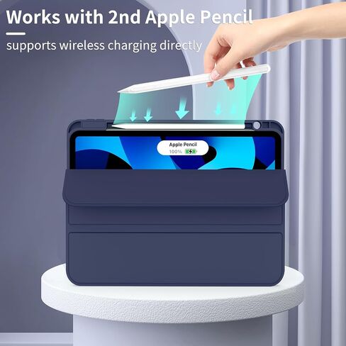 حالة لجهاز iPad Air 11 بوصة M3/M2 (2025/2024) ، iPad Air 5/4 (2022/2020 5th/4th Generation 10.9 inch) مع حامل قلم رصاص ، معرف دعم ناعم لللمس ، و Slim Soft Back. in Kuwait