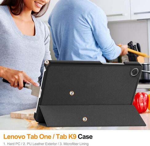 حالة من Lenovo Tab One 8.7 '' / tab k9 case ، قابلة للطي الغطاء الحافلة من الورق البواني الفائق مع Lenovo Tab K9 8.7 بوصة الأزرق الأزرق in Kuwait