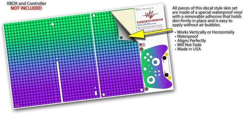 WraptorSkinz Skin Decal Vinyl Wrap compatible with the XBOX Series X Console and Controller - Faded Dots Purple Green (GAMING CONSOLE NOT INCLUDED) in Kuwait
