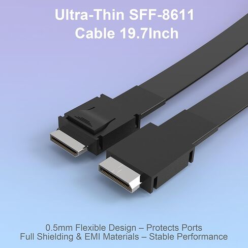 PCIE 4.0 x4 64gbps egpu dock ، Oculink SFF-8612/8311 إلى PCIe X16 ، SFF-8611 Cable ، حاوية EGPU للكمبيوتر المحمول والكمبيوتر المصغر مع Oculink ، مطلوب RTX 4090/5060/5090 RX 7900/9070 in Kuwait
