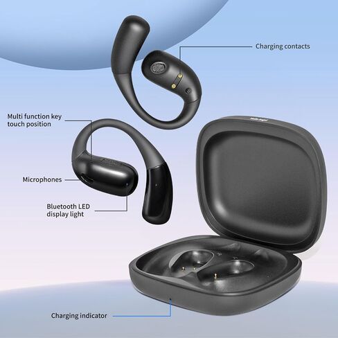 Open Ear Headphones Bluetooth Wireless Earbuds with Bone Conduction Technology, Safe Fit, Smart Microphone & Long Battery Life in Saudi Arabia