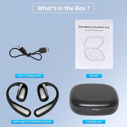 Open Ear Headphones Bluetooth Wireless Earbuds with Bone Conduction Technology, Safe Fit, Smart Microphone & Long Battery Life in Saudi Arabia
