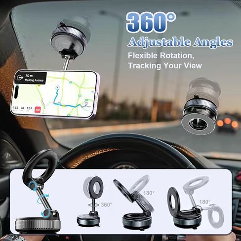 حامل الهاتف المغناطيسي Valkyrush للسيارة ، و 360 درجة من كأس الشفط القابل للدوار in Kuwait