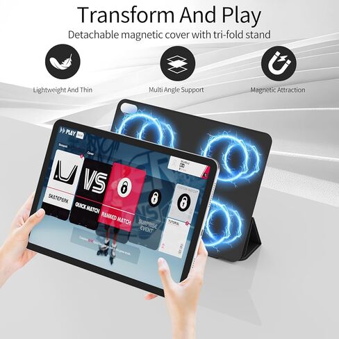حالة مغناطيسية قوية لجيل iPad Air 11 بوصة M3/M2 2025/2024 ، IPAD AIR 10.9 بوصة 5th/4th Generation 2022/2020 ، غطاء ذكي Slim Folio مع قذيفة صلبة خفيفة الوزن/النوم/النوم ، الكريمة البيضاء in Kuwait