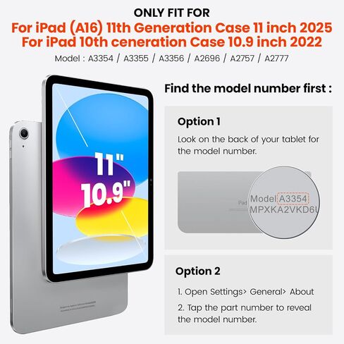 حالة لجيل iPad A16 11 بوصة ، لجيل iPad 11/ 10th 11 ''/ 10.9 '' 2025/2022 ، علبة حماية كاملة الجسم مع واقي الشاشة ، مع حزام وقف ، الأزرق in Saudi Arabia