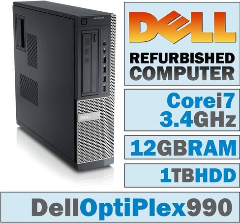 Dell OptiPlex 990 DT/Core i7-2600 Quad @ 3.40 GHz/12GB DDR3/1TB HDD/DVD-RW/Windows 7 PRO 64 BIT in Kuwait