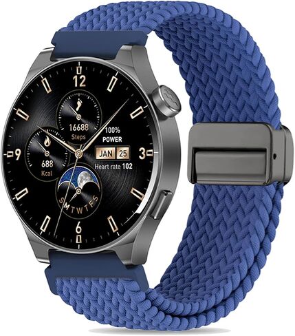 نايلون نايلون مغناطيسي الساعات ، شريط ساعة ، متمثل مع Tozo S5/S6/S3 Smartwatch ، حلقة Sport Loop Soft Soft Flastic قابلة للتعديل مع CMF Watch Pro/Pro 2 للنساء in Kuwait
