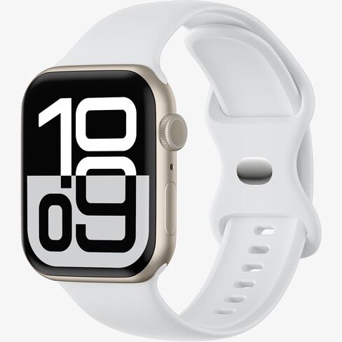 FKM Fluoroelastomer Rubber Band Compatible with Apple Watch for Men 49mm 44mm 46mm 45mm 44mm 38mm 40mm 41mm 42mm,Soft Waterproof Watch Strap Women for iWatch Ultra Series SE 10 9 8 7 6 5 4 3 2 1 in Kuwait