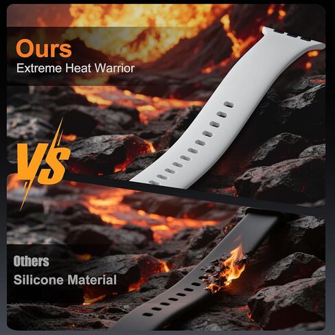 FKM Fluoroelastomer Rubber Band Compatible with Apple Watch for Men 49mm 44mm 46mm 45mm 44mm 38mm 40mm 41mm 42mm,Soft Waterproof Watch Strap Women for iWatch Ultra Series SE 10 9 8 7 6 5 4 3 2 1 in Kuwait