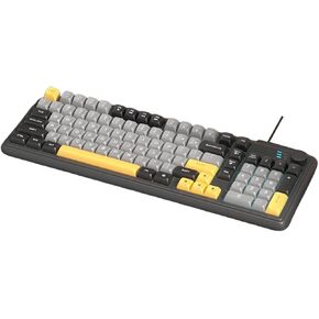 Wired Rainbow LED Cute Creamy Gaming Keyboard,Cute Creamy Keyboards with Backlit LED Knob,Number Pad for Office,Gaming-White and Blue in Kuwait