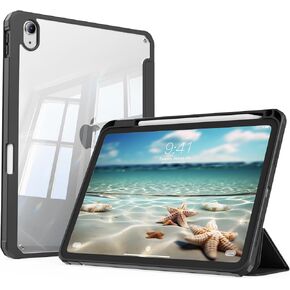 Case for iPad (A16) 11th Generation 11 Inch 2025 & iPad 10th Generation 10.9 Inch 2022, Slim Stand Cover with Hard Transparent Back, Support Touch ID, Auto Wake/Sleep (Pink) in Saudi Arabia