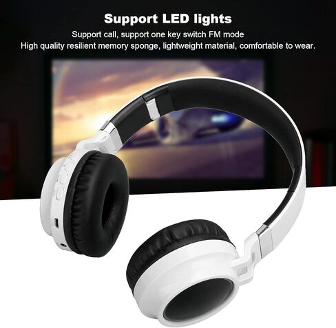 EBTOOLS Wireless Gaming Headset, BT 5.0, Gaming Headphones, Resilient Memory Sponge, 40mm Ndfeb Horn Unit, One Key Switch Fm Mode, Foldable and Portable, for Laptop, Mobile, Tablets in Saudi Arabia