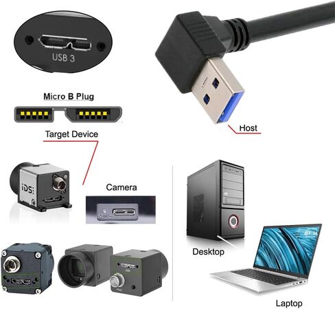 NFHK أسفل الزاوية 90 درجة USB 3.0 ذكر ل micro-b 3.0 سد أسفل الزاوية قفل لوحة الكبل لوحة 25 سم in Kuwait