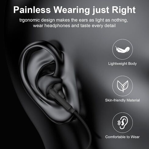 USB C Samsung Earbuds Wired Headphones for Galaxy A17 Z Flip 7 FE Z Fold7 S25 Edge S24 Ultra A56 A36 A26 A16 A55 A35 A25 A15 A54, USBC Samsung Wired Earphones in Ear Magnetic Ear Buds with Microphone in Kuwait