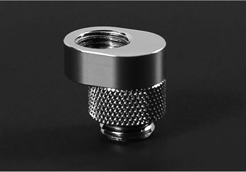 Barrow G1/4" 360 Degree Rotation Offset Adapter, Silver Shiny in Saudi Arabia