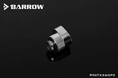 Barrow G1/4" 360 Degree Rotation Offset Adapter, Silver Shiny in Saudi Arabia