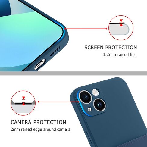 تصميم لحالة هواء iPhone مع حامل البطاقة للنساء غطاء سائل سائل ناعم [بطانة الألياف الدقيقة] حماية الكاميرا الكاملة رفيعة لليس in Saudi Arabia