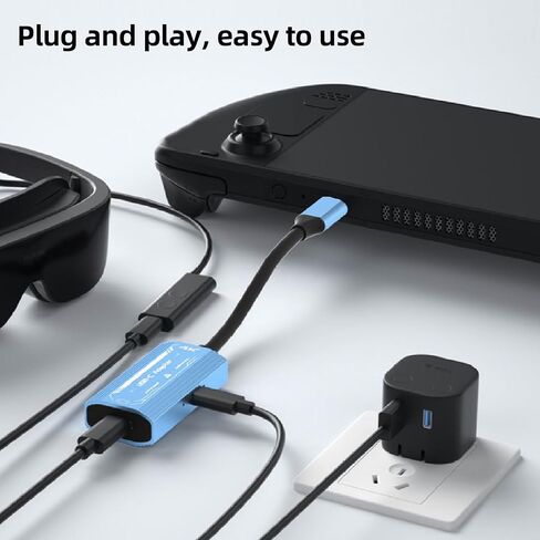 USB C للنظارات ومحول الشحن ، متوافق مع Switch for Steam Deck Ambhons Projecors PCS ، الكمبيوتر المحمول ، دعم 100W PD وشحن 4K@60 هرتز in Saudi Arabia