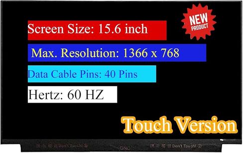 15.6" LCD Screen Replacement for HP Notebook 15-DY1074NR Touch Display Panel HD 1366x768 40 pin 60Hz 45% NTSC (Without Bracket) in Saudi Arabia