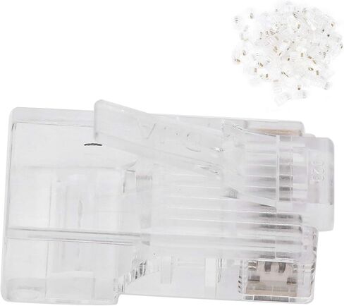 Network Cable Connection Accessories, Cat5E Modular Unshielded GoldPlated, Networks Cable Connectors, for Game Computers Router Strong and Sturdy in Saudi Arabia
