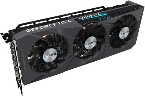 Gigabyte Geforce Rtx 3070 Ti Eagle OC 8G Card Card ، نظام تبريد Windforce 3x ، بطاقة فيديو بحجم 8 جيجا بايت 256 بت ، GV-N307TEAGLE OC-8GD فيديو in Saudi Arabia