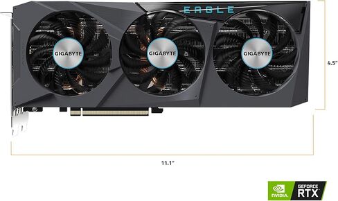 Gigabyte Geforce Rtx 3070 Ti Eagle OC 8G Card Card ، نظام تبريد Windforce 3x ، بطاقة فيديو بحجم 8 جيجا بايت 256 بت ، GV-N307TEAGLE OC-8GD فيديو in Saudi Arabia