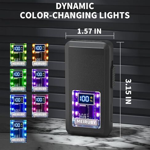 Cool Torch Lighters for Men, Unique Shake Ignition, Refillable 3 Jet Flame Butane Lighters with LED Battery and Ignition Count Display, Birthday for Men Dad Husband (Fuel Not Included) in Saudi Arabia