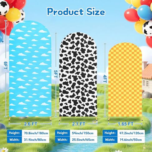 3 PCS Arch Backdrop Cover Story Story Thief Backdrop Decorations for Birthday حفلة حفل زفاف in Kuwait